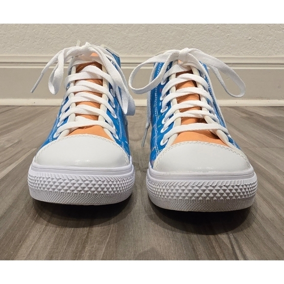 Fire Merch Youth High Tops - Fun Sweet Ice Cream Sprinkles Design - Size Y4 - Picture 4 of 10